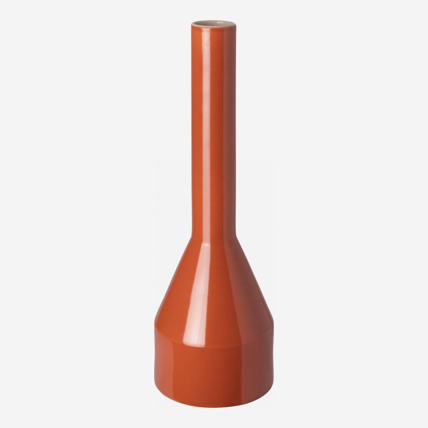 Steengoed vaas - 10 x 30 cm - Oranje - Design by Frédéric Sofia