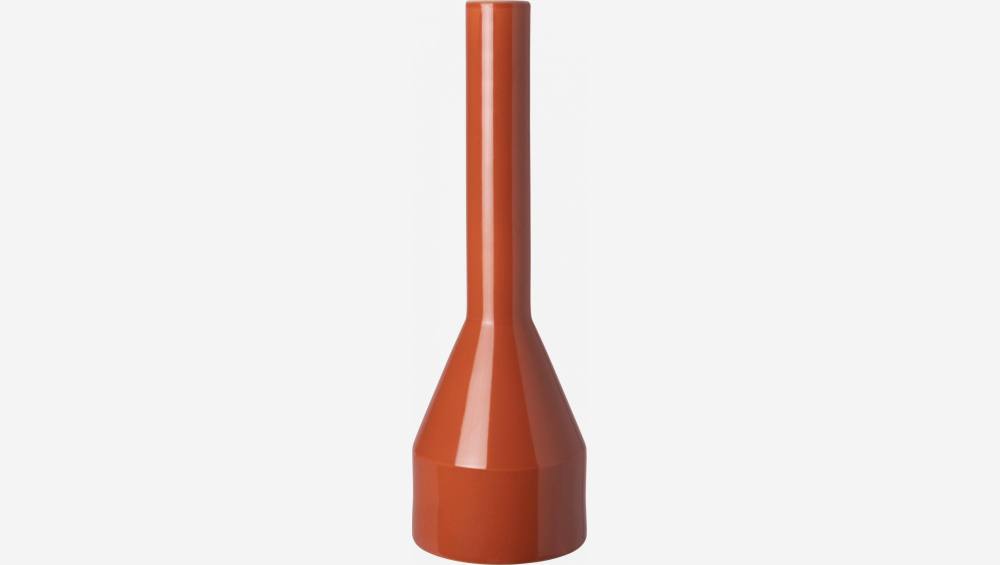Vase en grès - 10 x 30 cm - Orange - Design by Frédéric Sofia