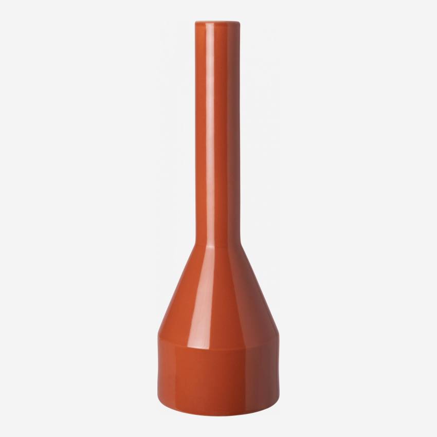Steengoed vaas - 10 x 30 cm - Oranje - Design by Frédéric Sofia