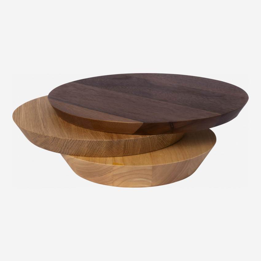 Set 3 tablas de corte de madera de hevea, roble y acacia - Natural - Design by Chloé Le Cam