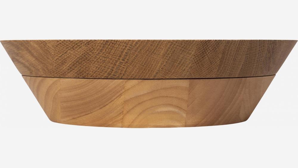 Set di 3 taglieri in legno di albero della gomma, rovere e acacia - Naturale - Design di Chloé Le Cam