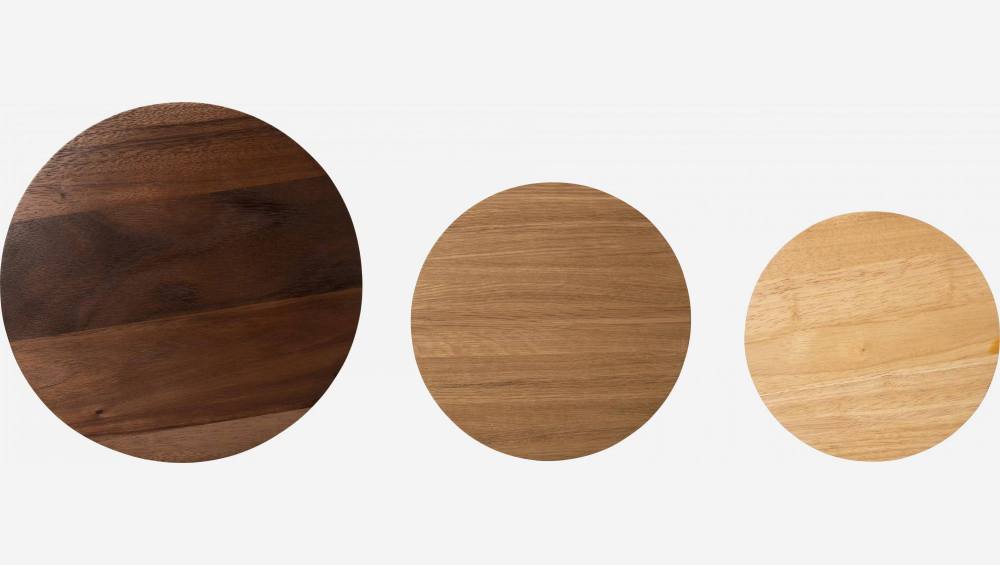 Lot de 3 planches à découper en bois d'hévéa, chêne et acacia - Naturel - Design by Chloé Le Cam