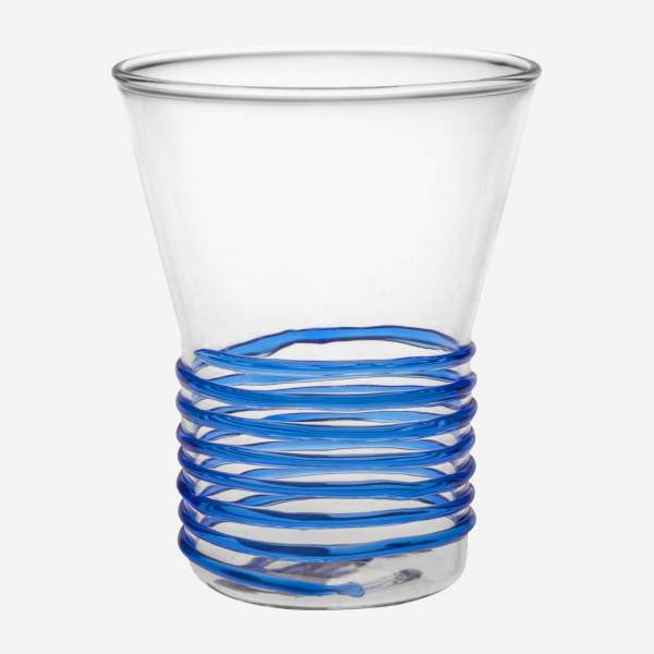 Bicchiere di vetro - 260 ml - Blu - Design di Chloé Le Cam