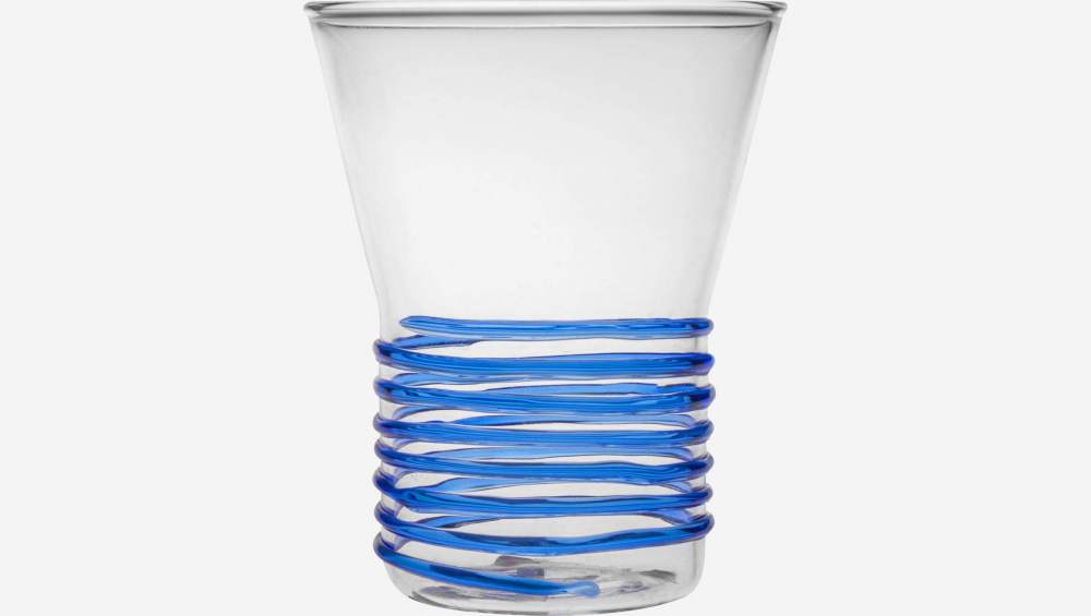 Copo em vidro - 260 ml - Azul - Design by Chloé Le Cam