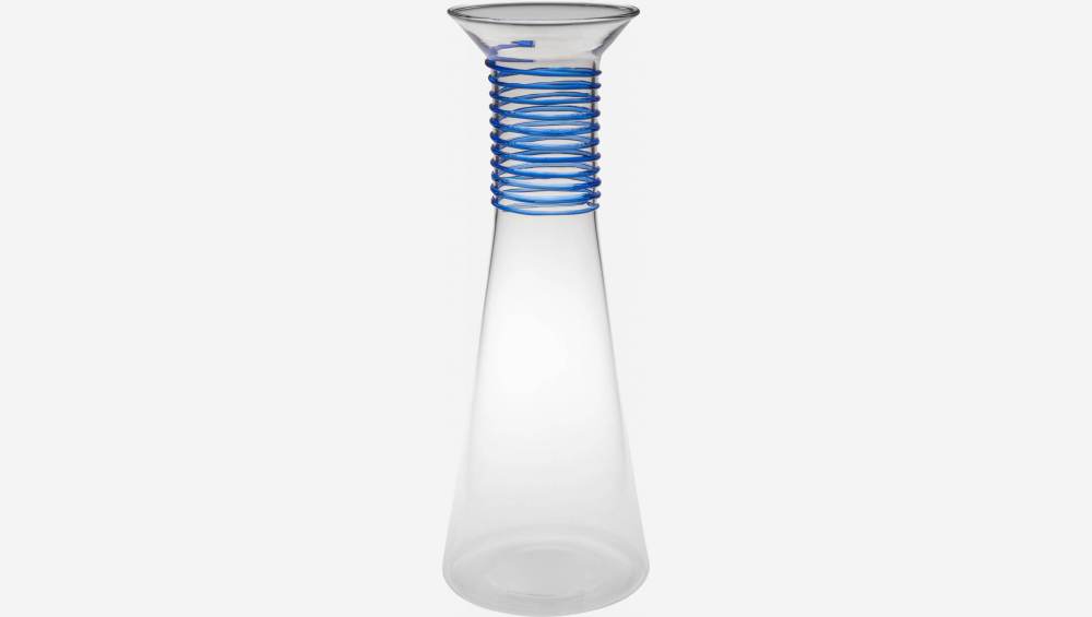 Karaffe aus Glas - 1,1 L - Blau - Design by Chloé Le Cam
