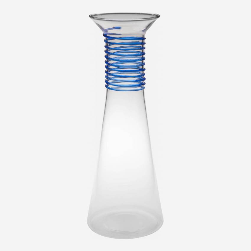 Caraffa di vetro - 1,1 L - Blu - Design di Chloé Le Cam