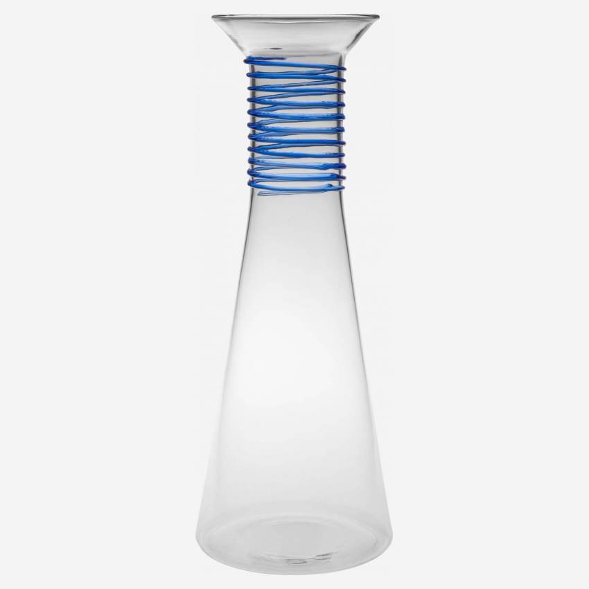 Karaffe aus Glas - 1,1 L - Blau - Design by Chloé Le Cam