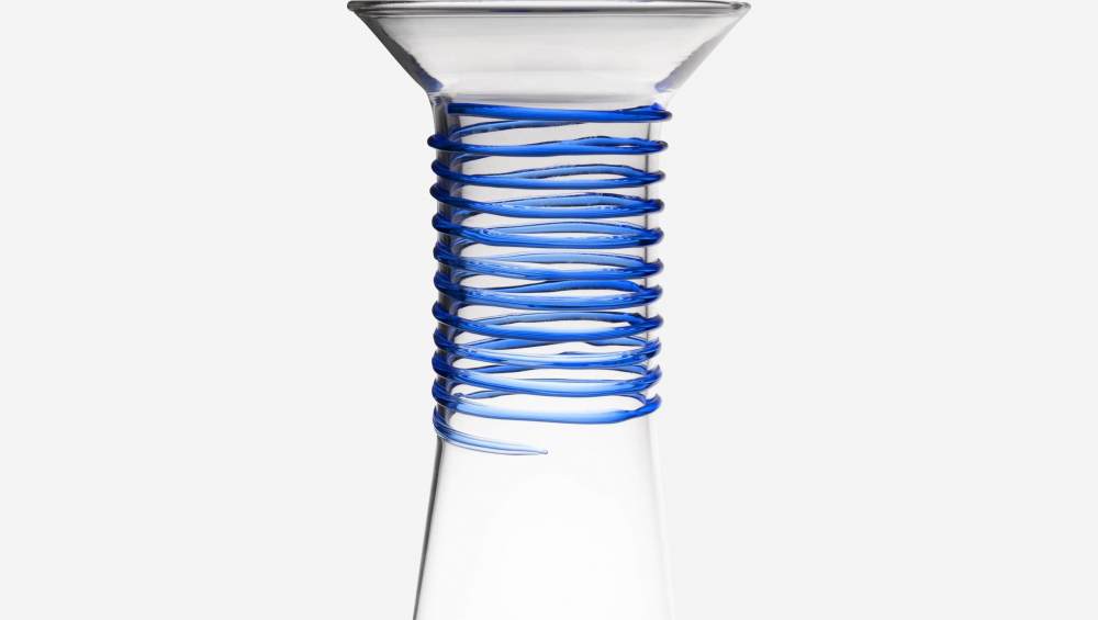 Carafe en verre - 1,1 L - Bleu - Design by Chloé Le Cam