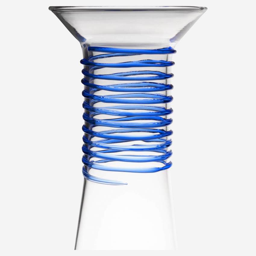 Carafe en verre - 1,1 L - Bleu - Design by Chloé Le Cam