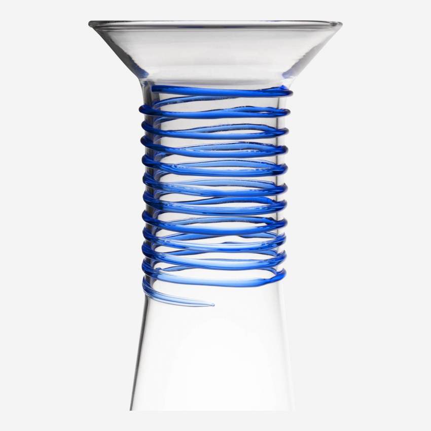 Glazen karaf - 1,1 l - Blauw - Design by Chloé Le Cam