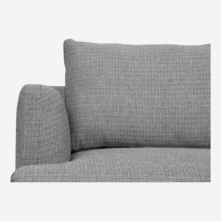 Sofá de canto com chaise longue direita em tecido - Cinza claro