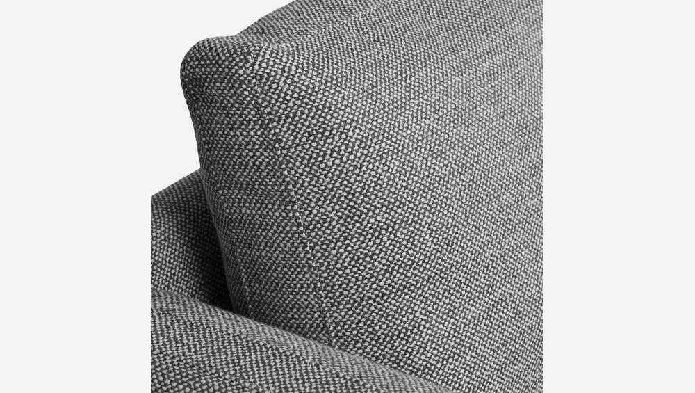 Sofá rinconero + chaise longue izquierda de tela gris