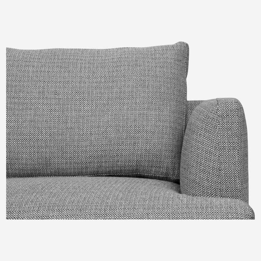 Sofá de canto com chaise longue esquerda em tecido - Cinza claro