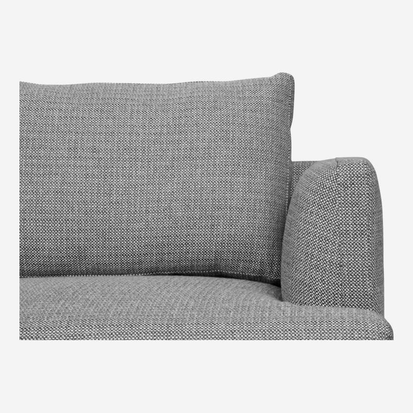 Sofá rinconero + chaise longue izquierda de tela gris
