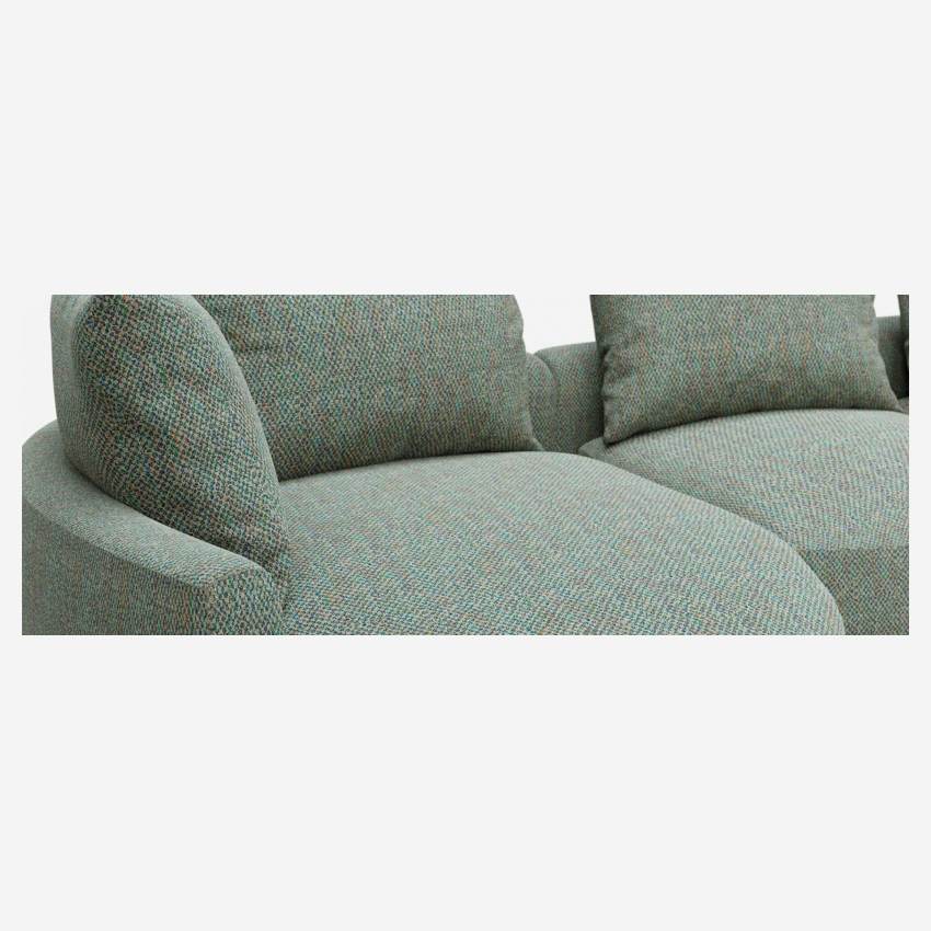 Canapé d'angle gauche de forme organique en tissu Bellagio - Vert lagon 