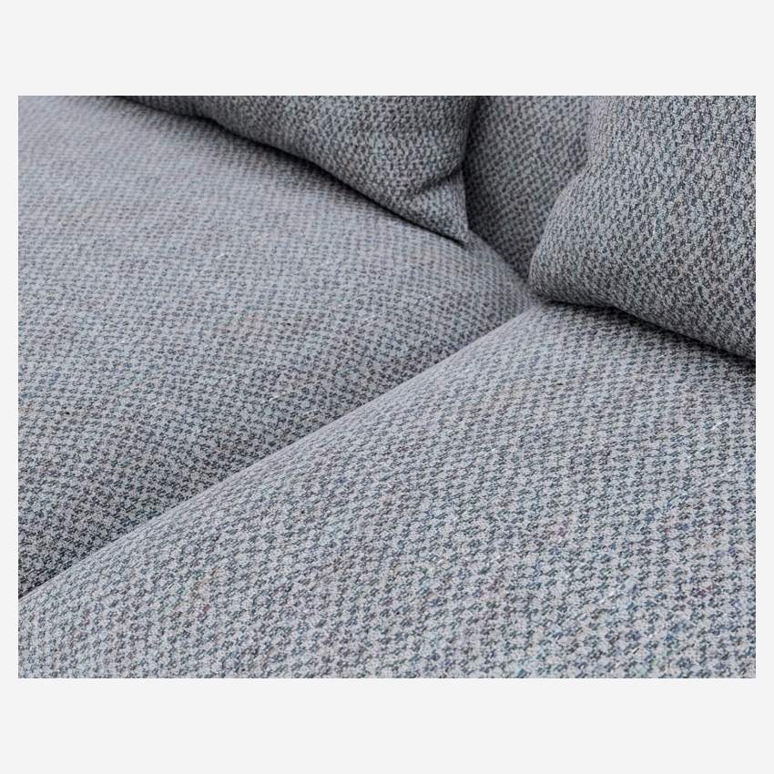 Canapé d'angle gauche de forme organique en tissu Bellagio - Bleu céleste 