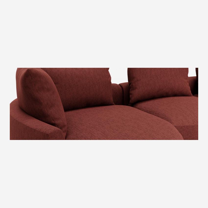 Canapé d'angle gauche en tissu Copparo - Rouge amourette 