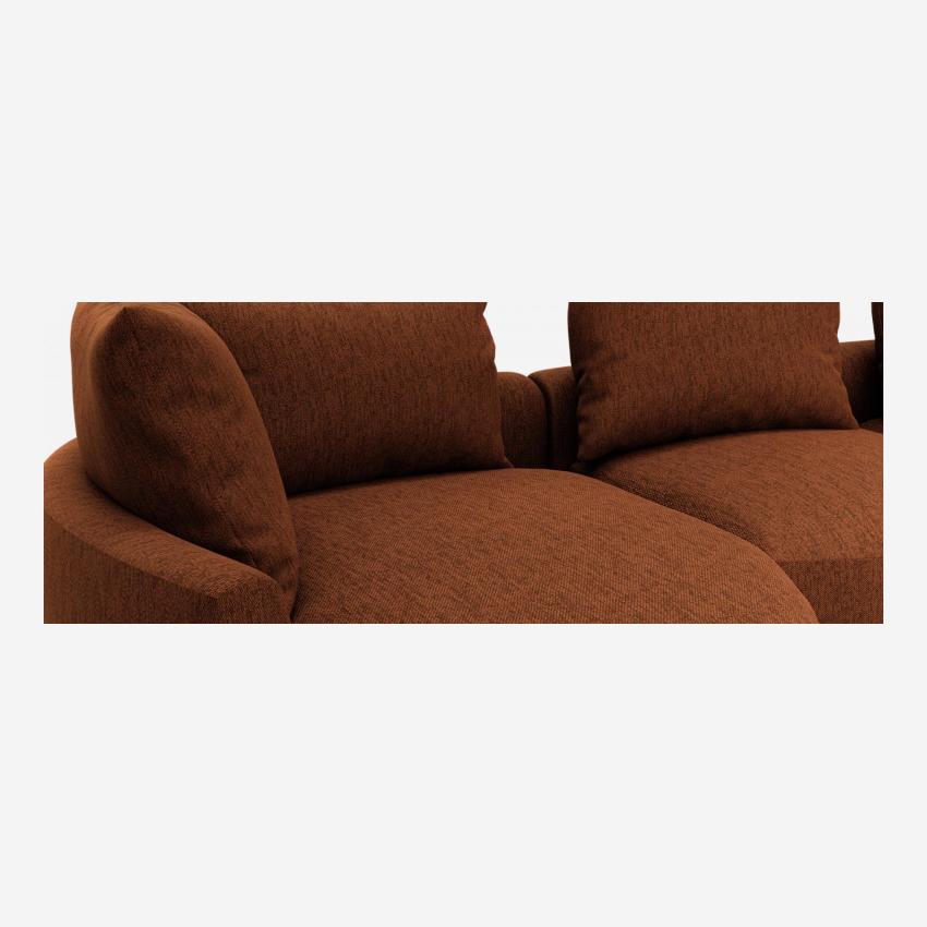 Canapé d'angle gauche en tissu Copparo - Orange rouille 