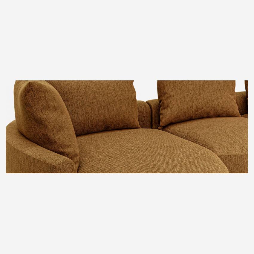 Canapé d'angle gauche en tissu Copparo - Jaune moutarde 
