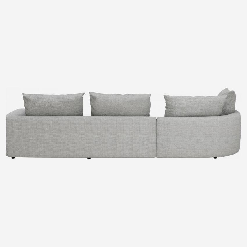 Canapé d'angle gauche en tissu Fasoli - Gris clair 