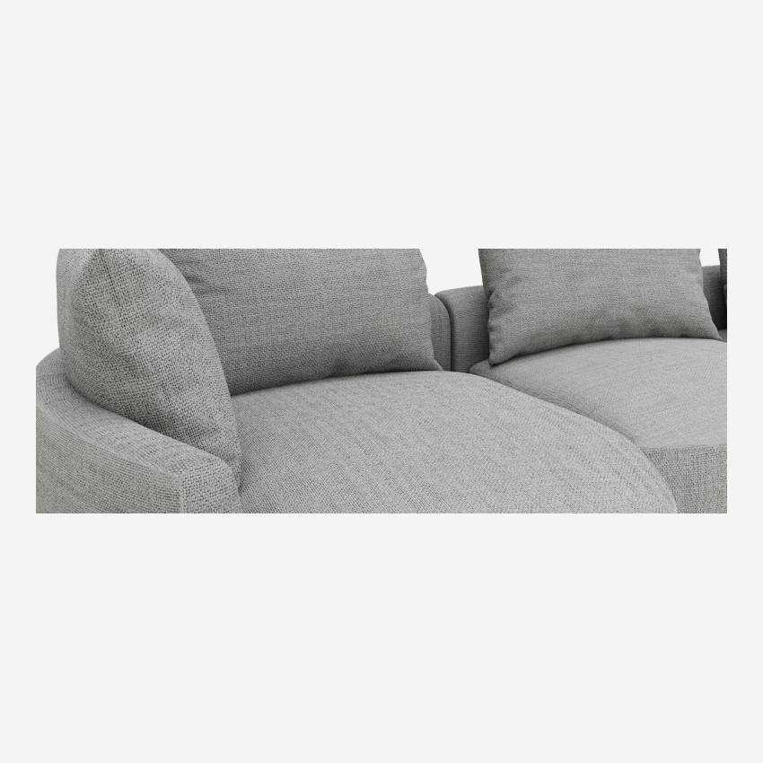Sofá de canto esquerdo em tecido Fasoli - Cinza claro 