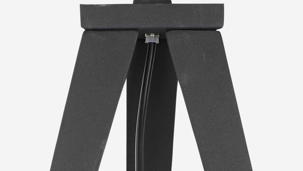 Tischleuchtenfuß, 50cm, aus lackiertem Metall, schwarz