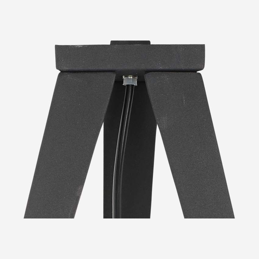 Tischleuchtenfuß, 50cm, aus lackiertem Metall, schwarz