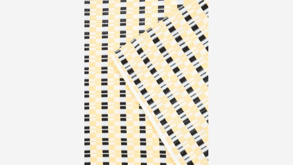 Tapis d'extérieur - 75 x 180 cm - Motif noir et beige - Design by Floriane Jacques