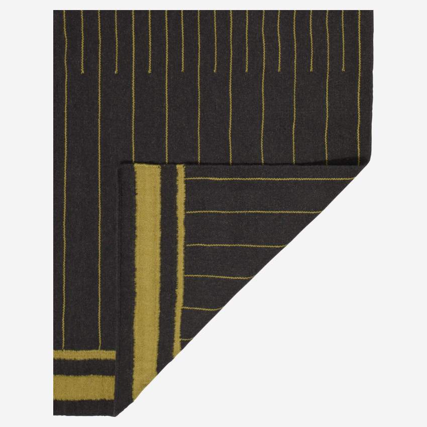 Tapis en laine tissé main - 170 x 240 cm - Noir - Design by Floriane Jacques
