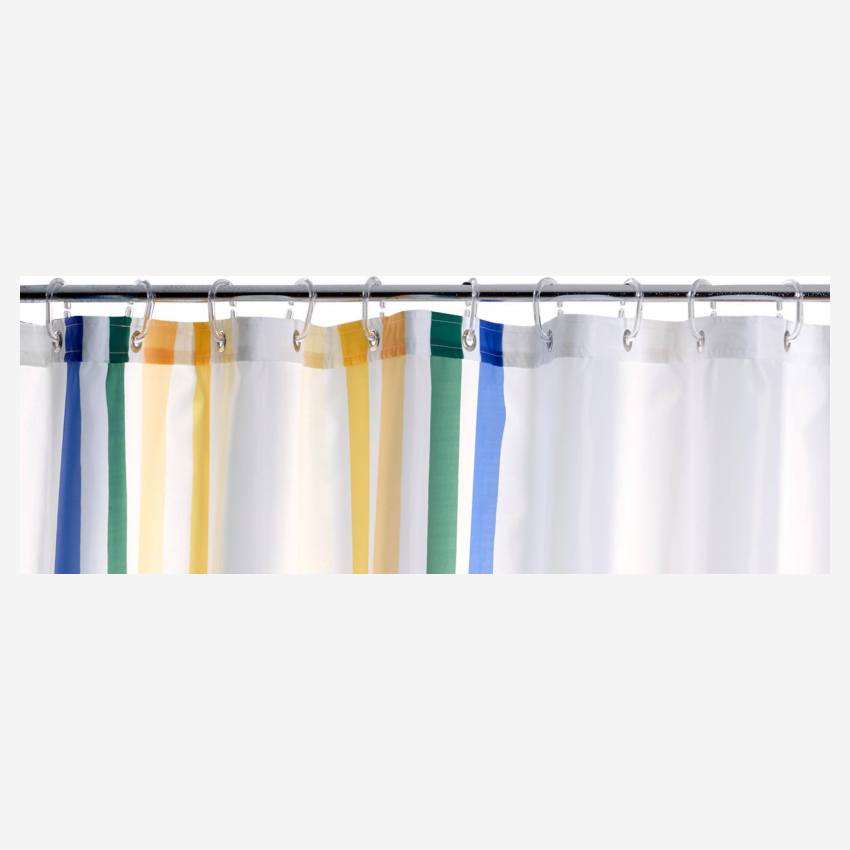 Cortina de ducha de tela - 200 x 180 cm -Multicolor