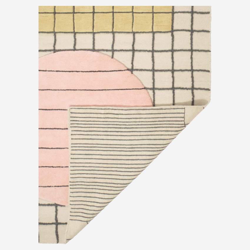 Gewebter Teppich aus Wolle - 170 x 240 cm - Motiv