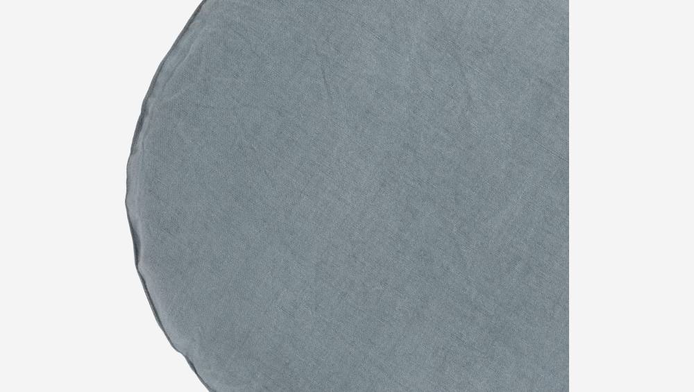 Cuscino rotondo in lino - 40 cm - Grigio antracite