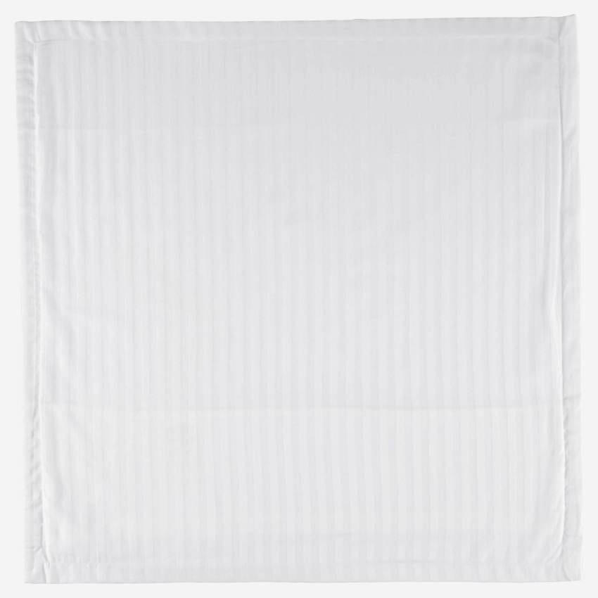 Taie d'oreiller en satin de coton - 65 x 65 cm - Blanc