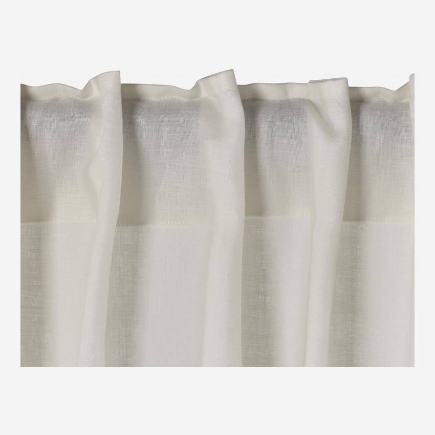 Paire de rideaux 260x135cm en lin blanc
