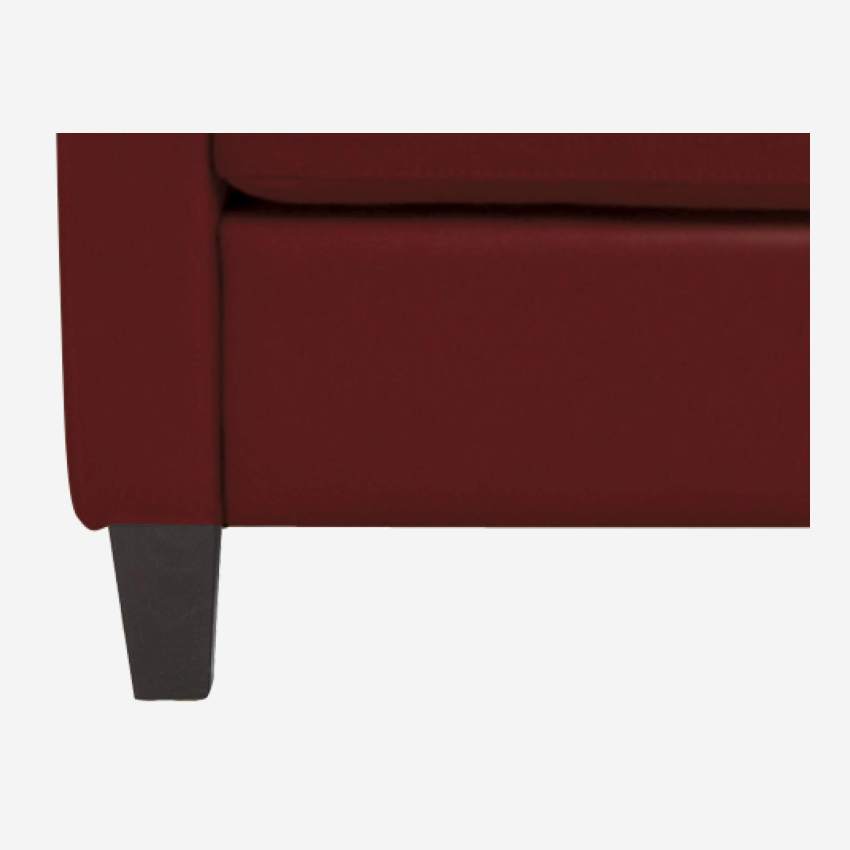 Compacte zetel in leer - Rood - Zwarte poten