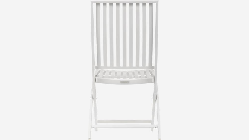 Chaise de jardin en aluminium laqué blanc