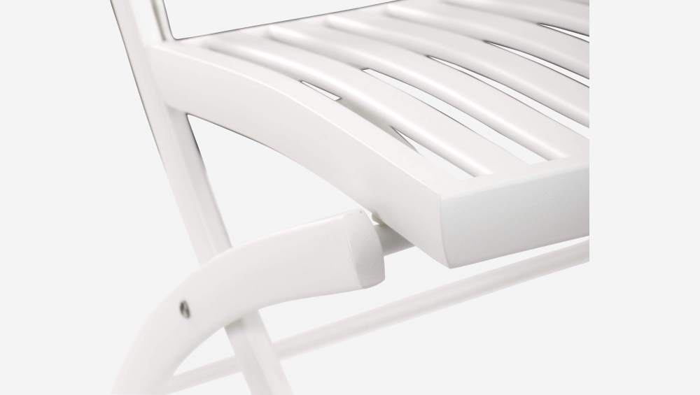 Gartenstuhl aus lackiertem Aluminium, weiß