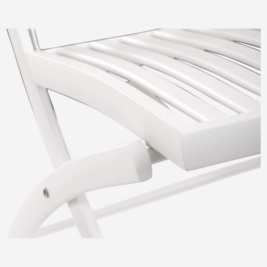 Gartenstuhl aus lackiertem Aluminium, weiß