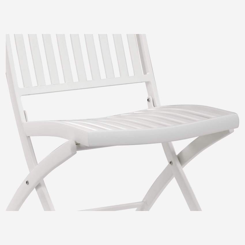 Cadeira de jardim em alumínio lacado branco