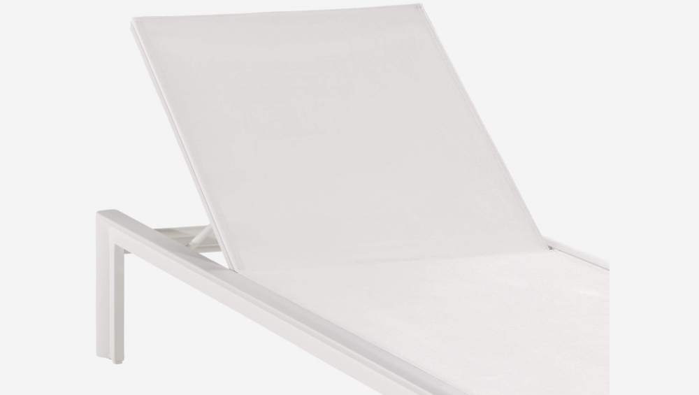 Chaise longue em alumínio lacado branco
