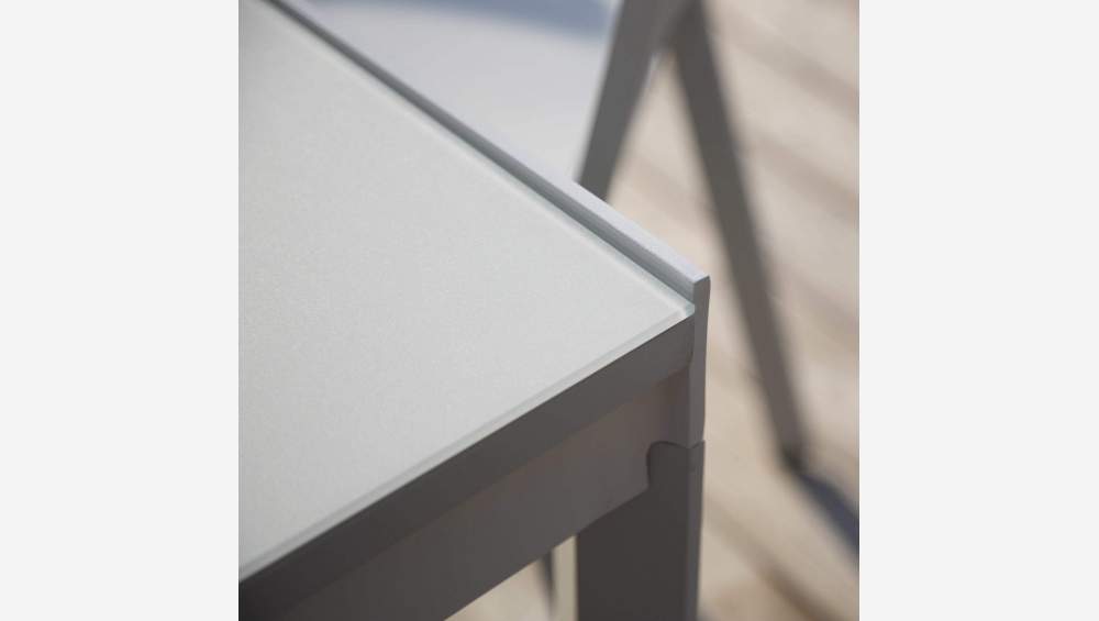 Mesa de jardín extensible de aluminio - Gris