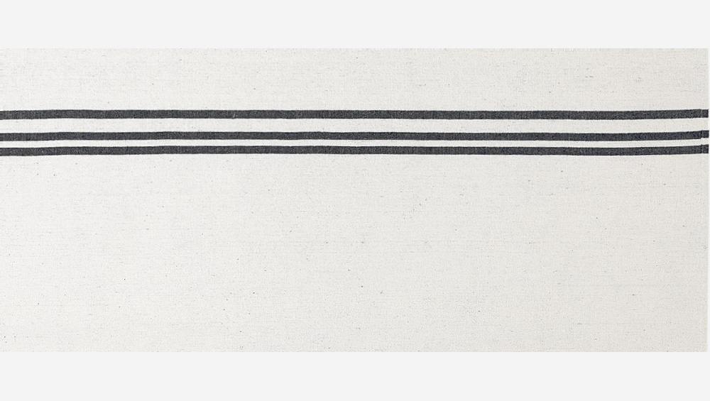 Plaid tissé en lin et coton - 130 x 170 cm - Blanc