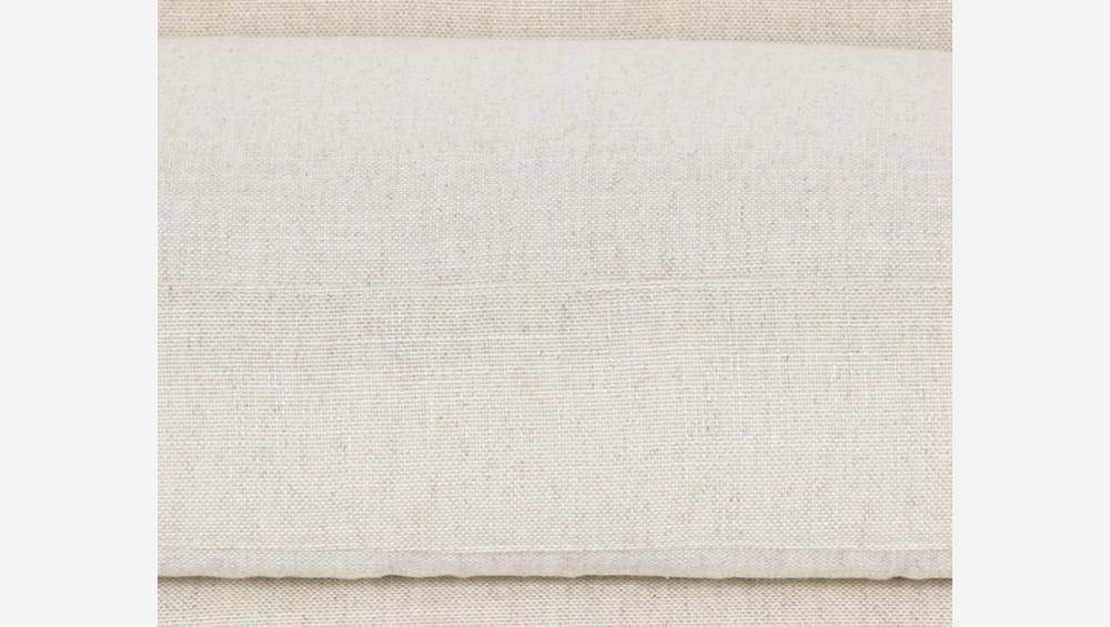 Sofá compacto em tecido italiano - bege - Pés pretos