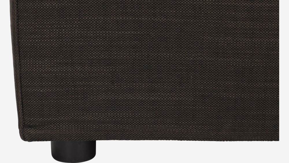 Sofá compacto em tecido italiano - castanho - Pés pretos