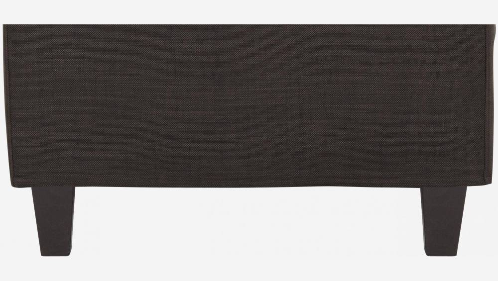 Sofá compacto em tecido italiano - castanho - Pés pretos