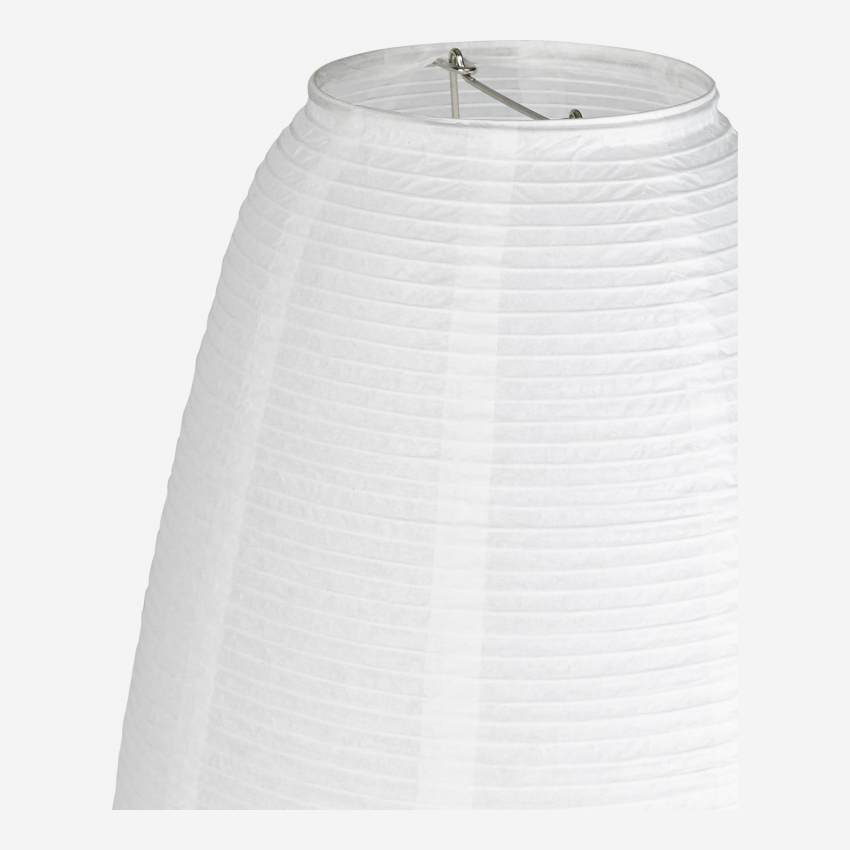 Tischleuchte, 37cm, aus weißem Papier