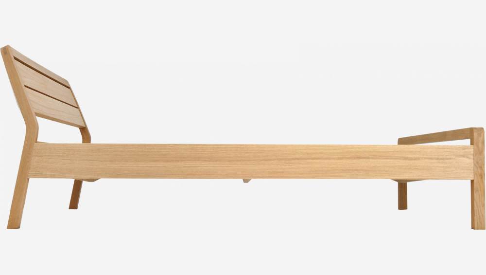 Cama para 2 pessoas em madeira de carvalho (160 x 200 cm)