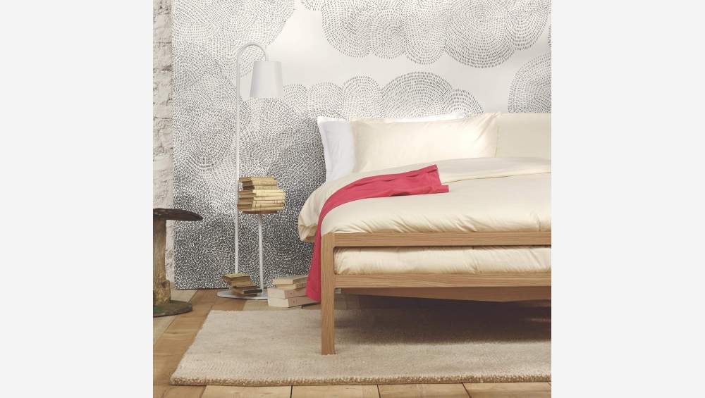 Bett aus Eiche - 140 x 200 cm - Naturfarben