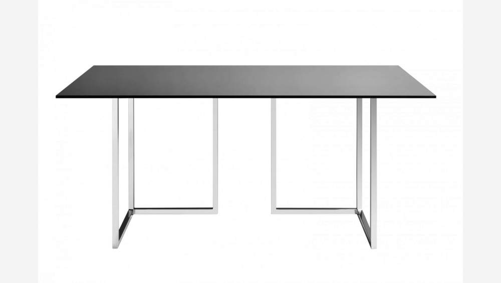 Plateau de table en verre trempé - Noir - 160 x 80 cm