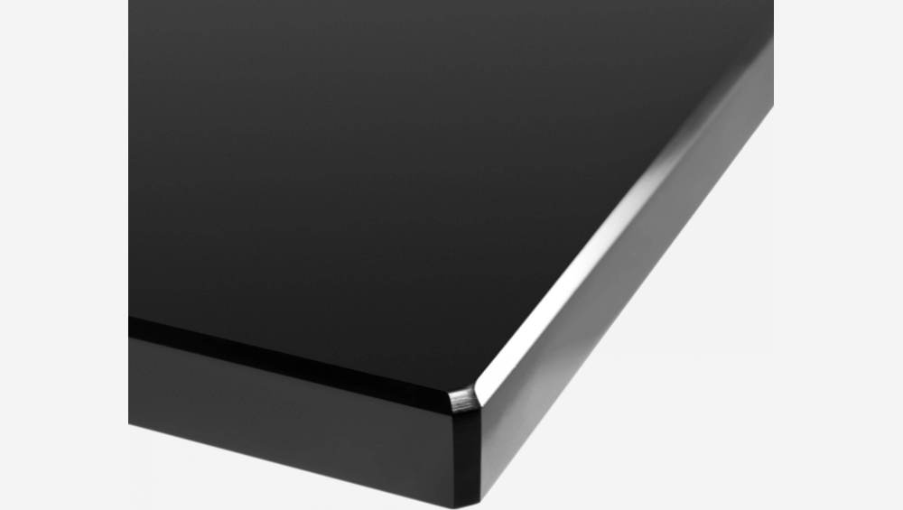 Plateau de table en verre trempé - Noir - 160 x 80 cm